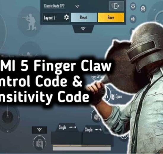 bgmi 5 finger claw control code