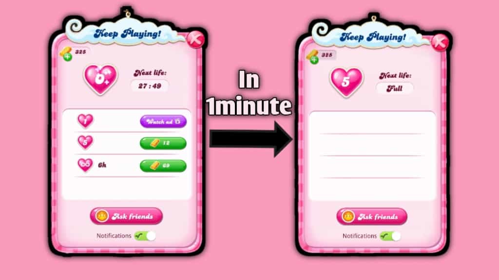 Candy Crush Saga Unlimited Hearts