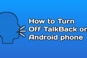Stop TalkBack Feature