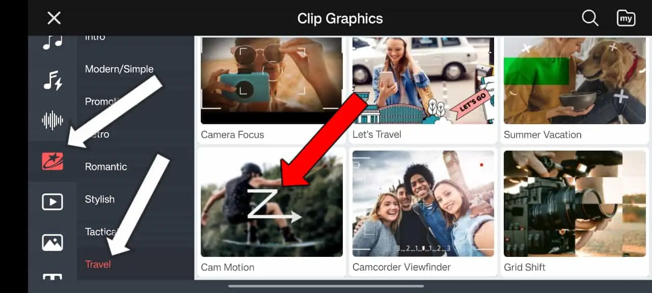 Clip > Travel > Cam Motion