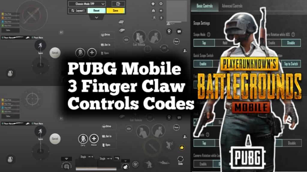 PUBG 3 finger claw control codes