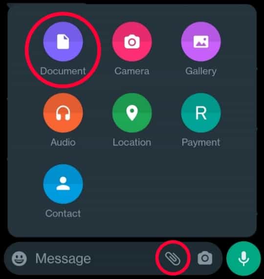 Send photos or videos as documents on WhatsApp